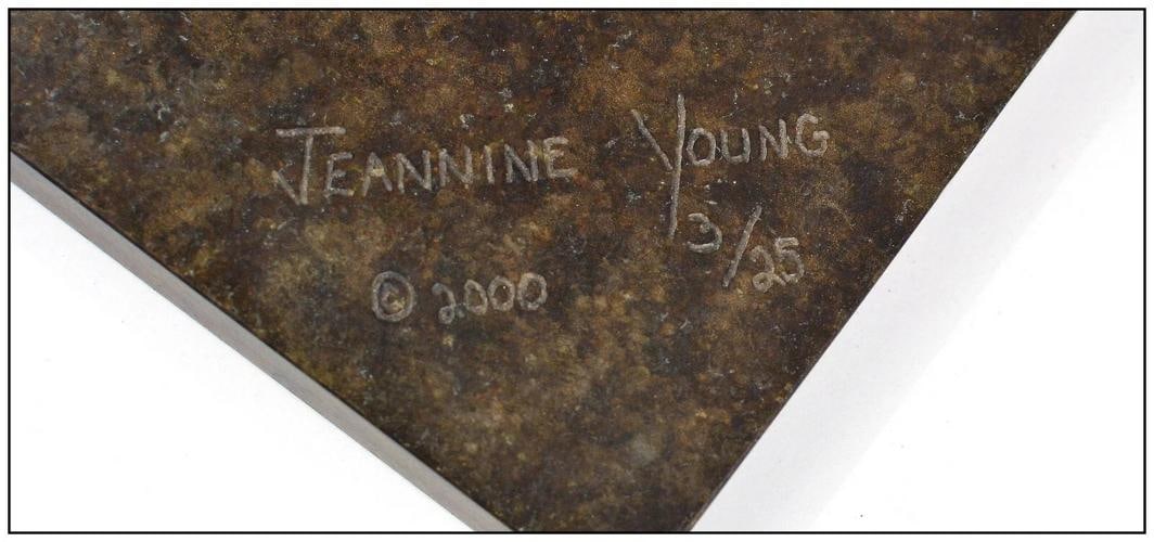 JEANNINE YOUNG Signed Bronxe Sculpture~ Edition Of /25~(30" 12" x10") - 5