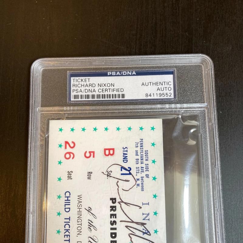 President Richard Nixon Signed Full Inauguration Ticket Jan 20, 1973 PSA - 4