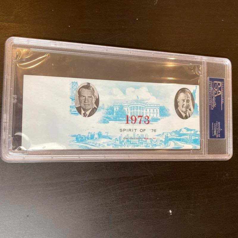 President Richard Nixon Signed Full Inauguration Ticket Jan 20, 1973 PSA - 5