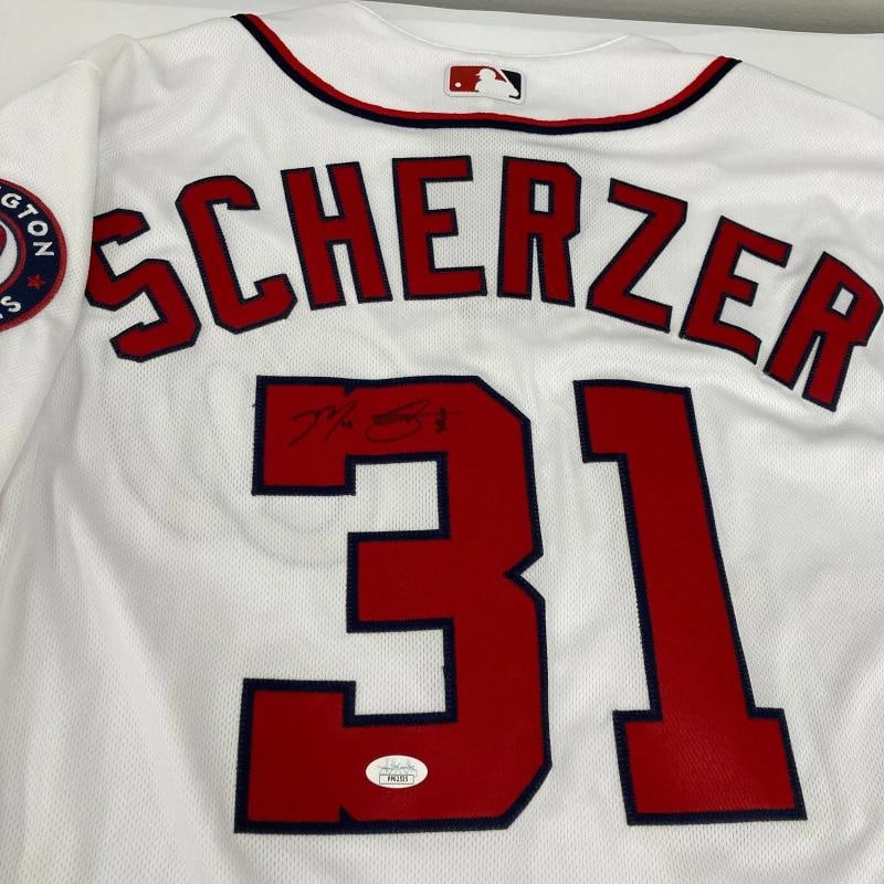Max Scherzer Signed Authentic Majestic Washington Nationals Jersey JSA COA - 3