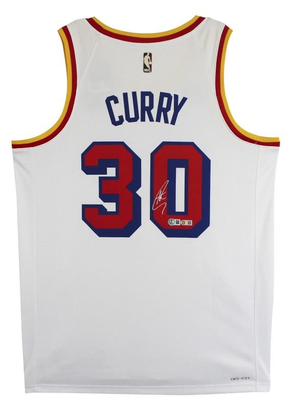 Stephen Curry Signed Warriors White Nike 2024 Classic Ed. Swingman Jersey (Beckett) - 2