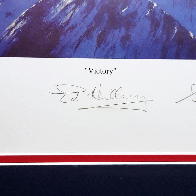 Multi-Signed Framed 19x22 Lithograph Photo With 7 Signatures Including Neil Armstrong, Muhammad A... - 8