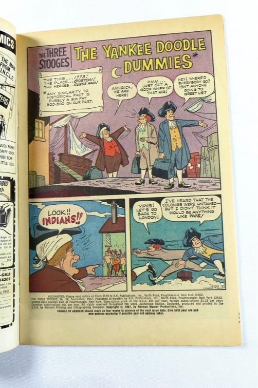 Moe Howard, Larry Fine and Curly Joe DeRita Signed The Three Stooges Comic Book (JSA LOA) - 3