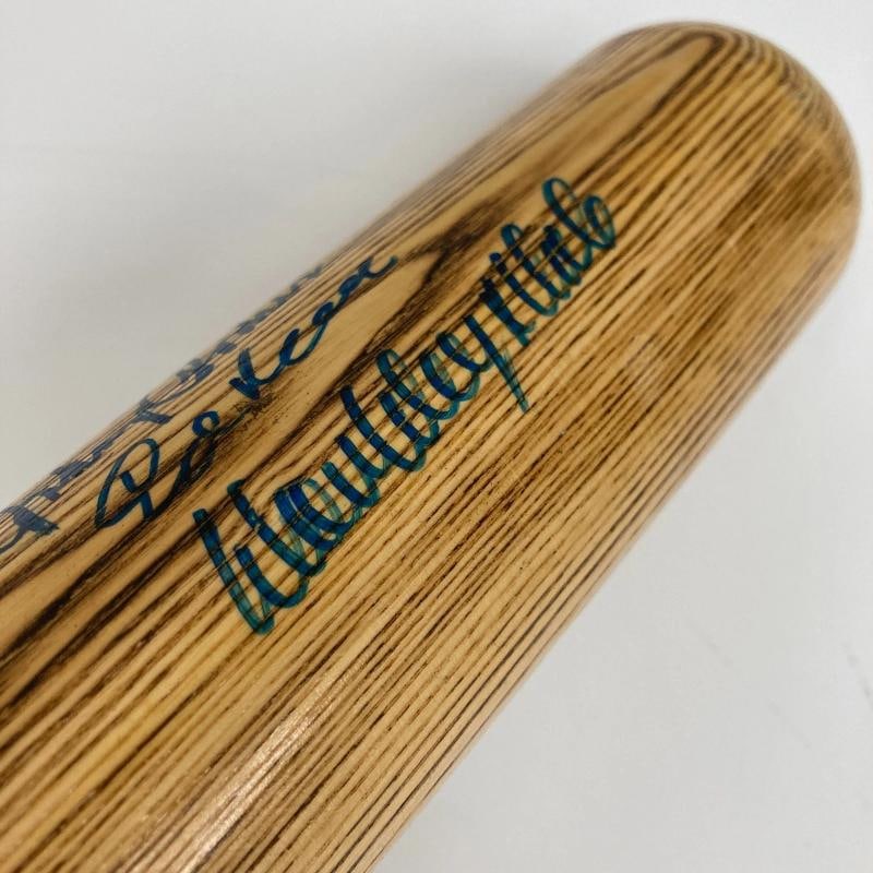 1957 Brooklyn Dodgers Team Signed Bat Sandy Koufax Roy Campanella JSA COA - 10