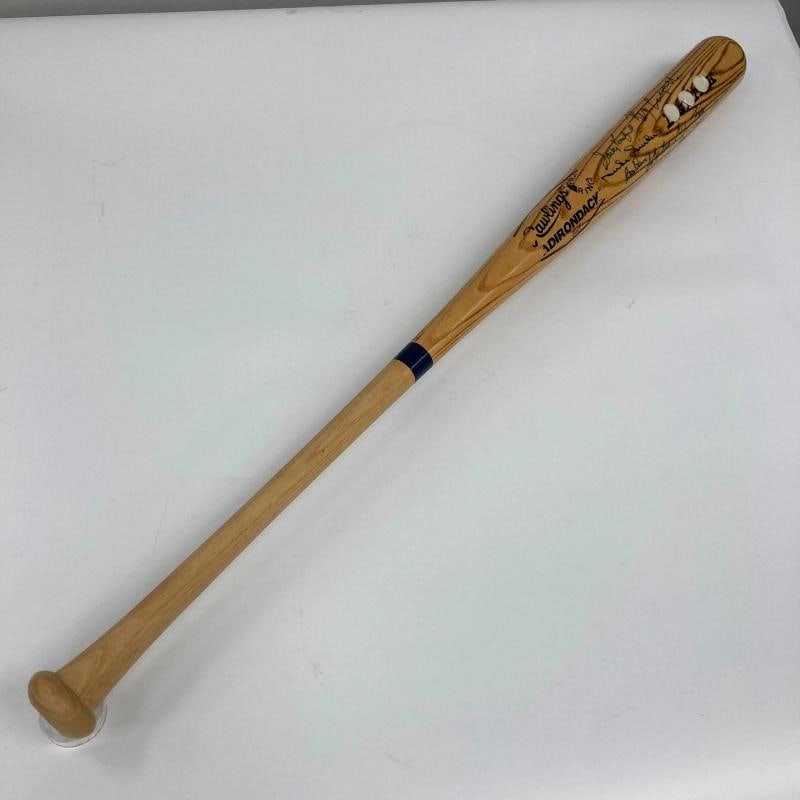 1957 Brooklyn Dodgers Team Signed Bat Sandy Koufax Roy Campanella JSA COA - 3