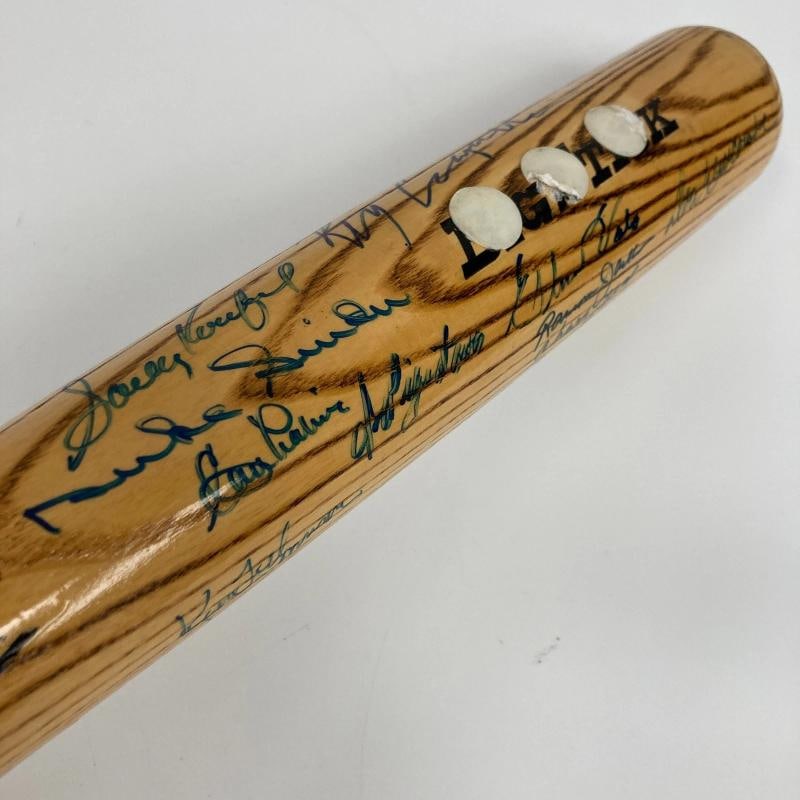 1957 Brooklyn Dodgers Team Signed Bat Sandy Koufax Roy Campanella JSA COA - 5