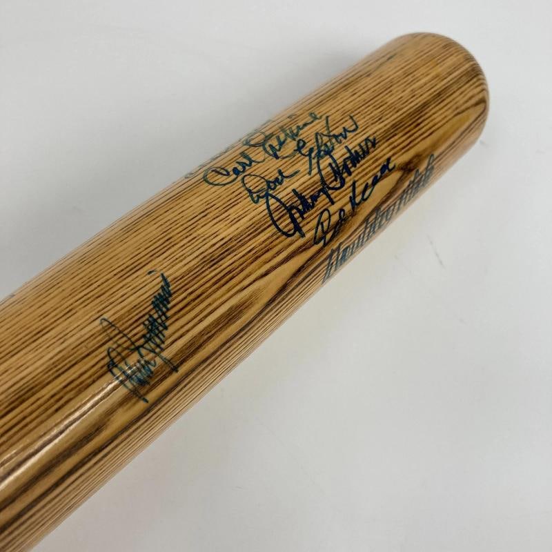 1957 Brooklyn Dodgers Team Signed Bat Sandy Koufax Roy Campanella JSA COA - 8