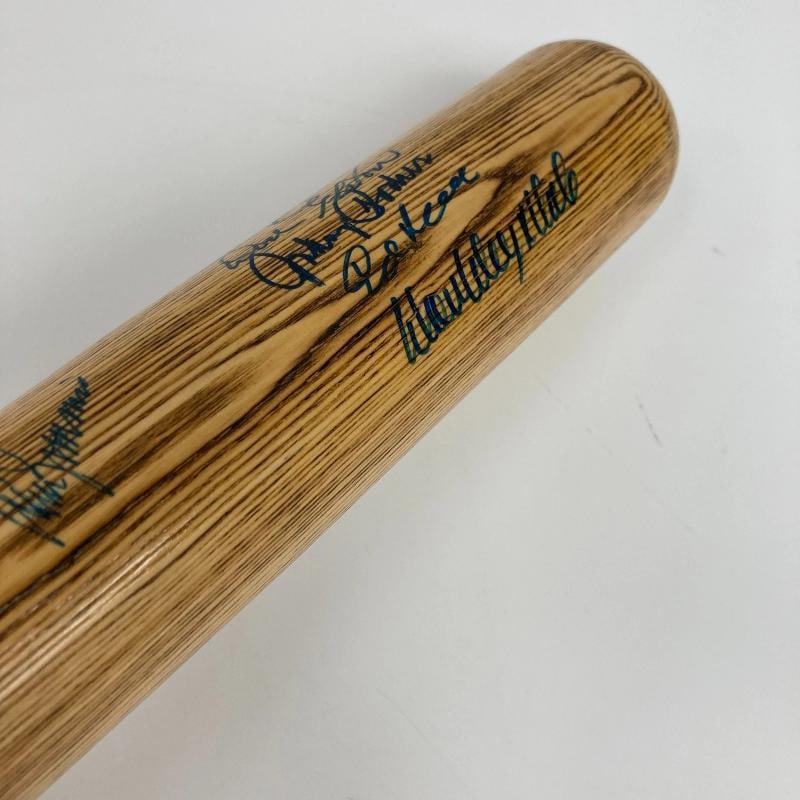 1957 Brooklyn Dodgers Team Signed Bat Sandy Koufax Roy Campanella JSA COA - 9