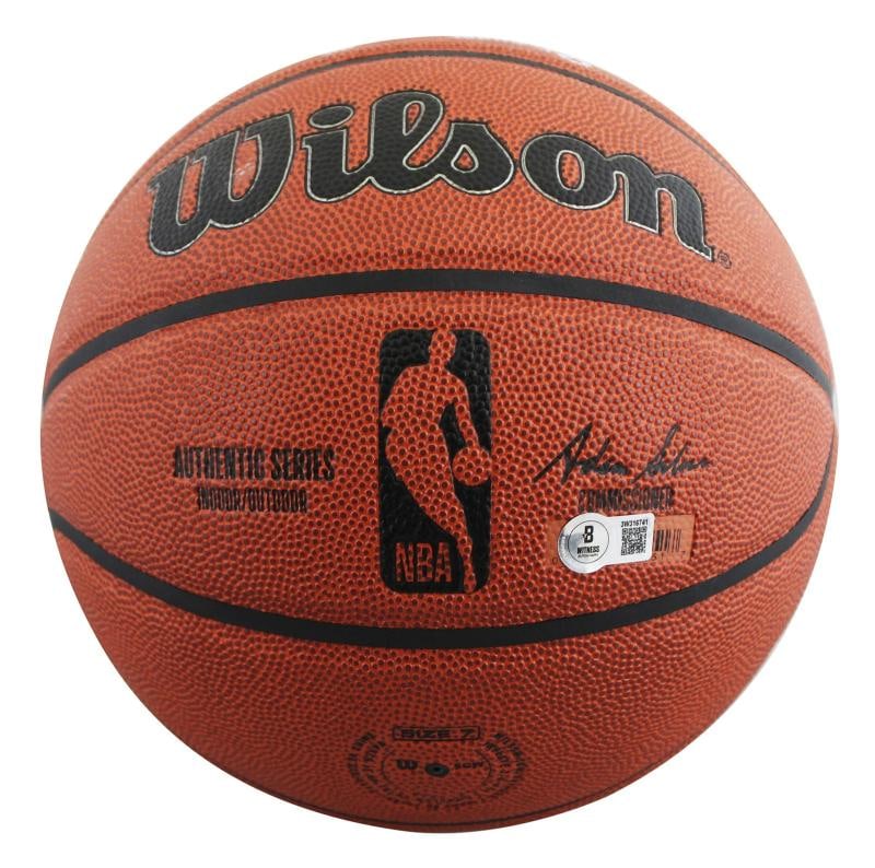 Magic Johnson, Larry Bird & Julius "Dr. J." Erving Signed Wilson Basketball Beckett - 4