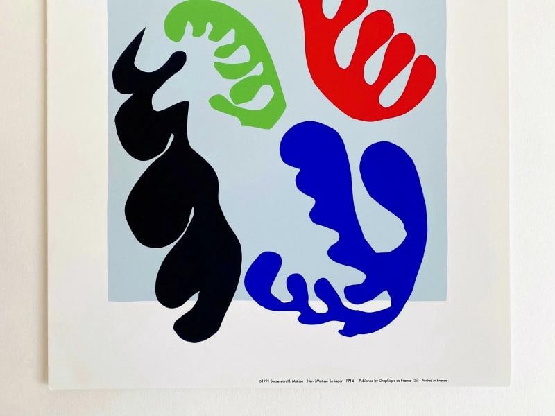 HENRI MATISSE RARE VTG 1991 MODERNIST FINE ART SERIGRAPH PRINT " LE LAGON " 1947 - 4