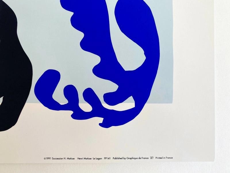 HENRI MATISSE RARE VTG 1991 MODERNIST FINE ART SERIGRAPH PRINT " LE LAGON " 1947 - 5