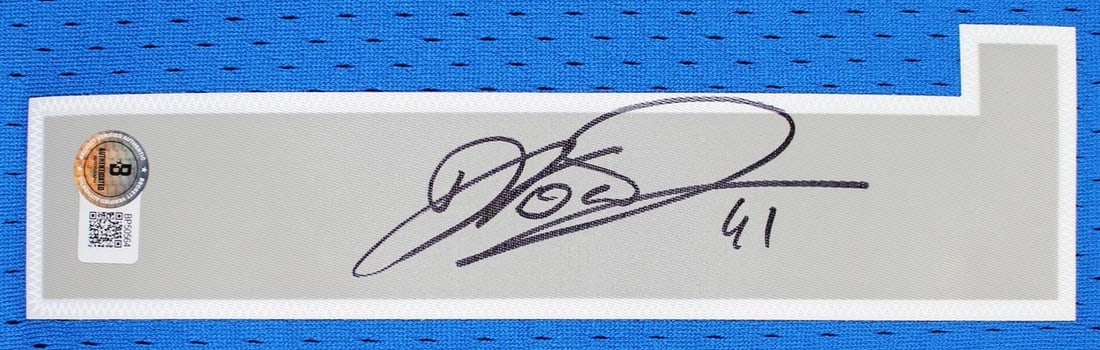 Dirk Nowitzki Signed Mavs Blue M&N HOF Class of 2023 TB HWC Swingman Jersey Beckett - 3