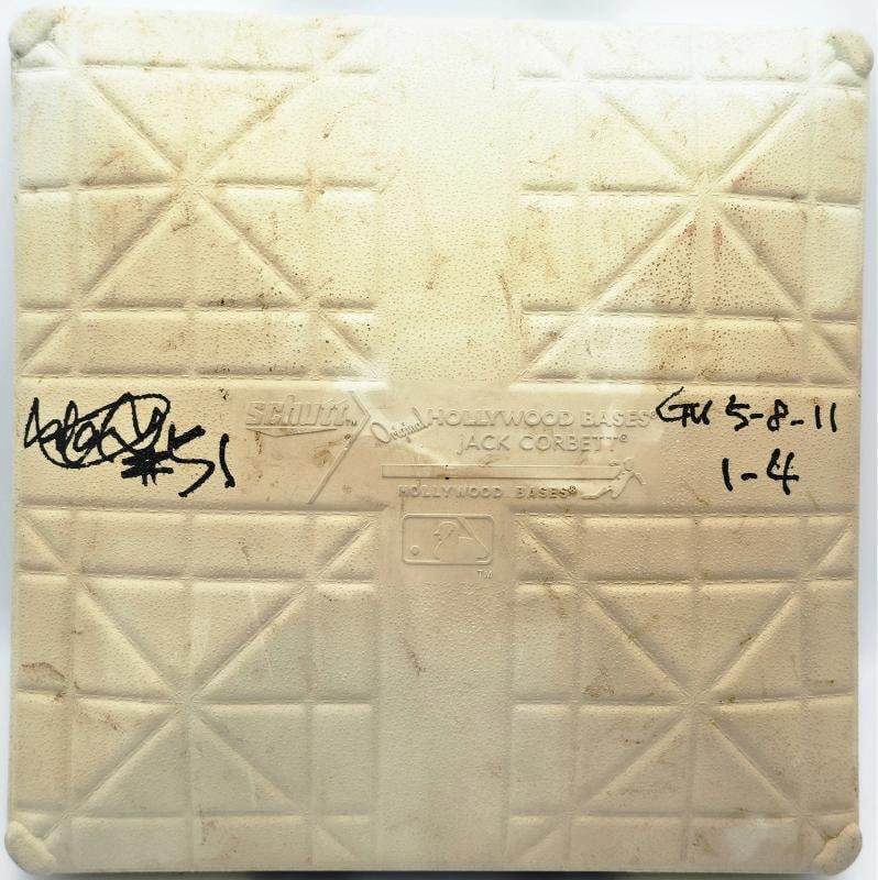 Ichiro Suzuki Signed Game Used MLB Mothers Day 2nd Base Inscribed "GU 5-8-11" & "1-4" Beckett Wit... (1 of 10)