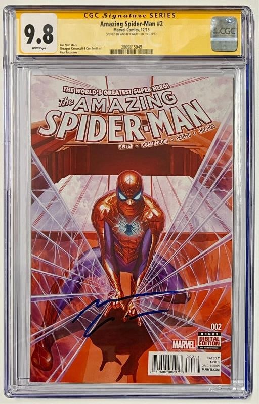 CGC Signature Series 9.8 Marvel Amazing Spiderman #2 Signed Andrew Garfield: Original/Reproduction: Original,Industry: Movies,Country of Origin: United States