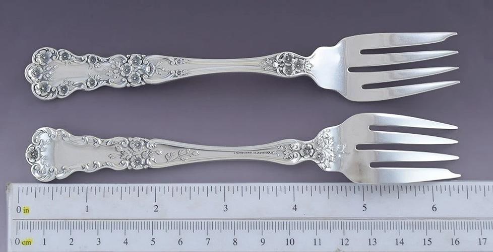11 Antique Gorham Buttercup 1899 Sterling Silver Place Salad Forks 6 3/8 - 3