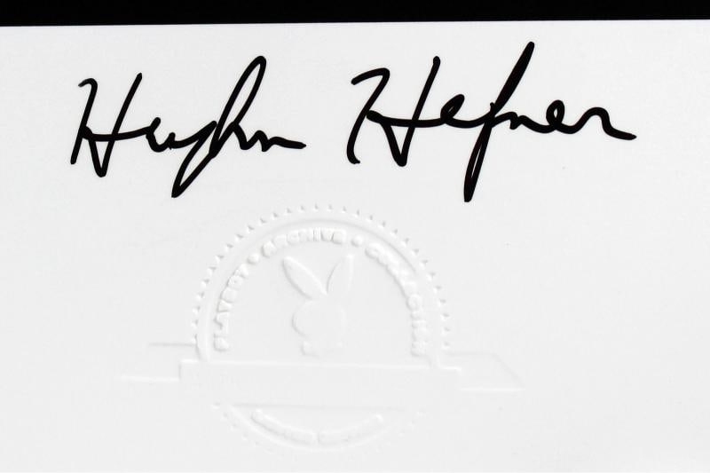 Hugh Hefner Playboy Signed 16x20 Artist Proof Lithograph (Beckett LOA) - 2