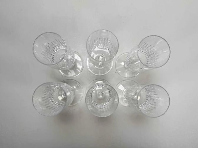 NOS NEW! Baccarat French Cut Crystal Nancy Champagne Flute Set of 6 In Box 1980s - 4