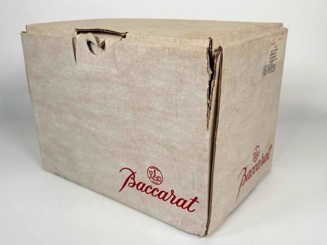 NOS NEW! Baccarat French Cut Crystal Nancy Champagne Flute Set of 6 In Box 1980s - 8