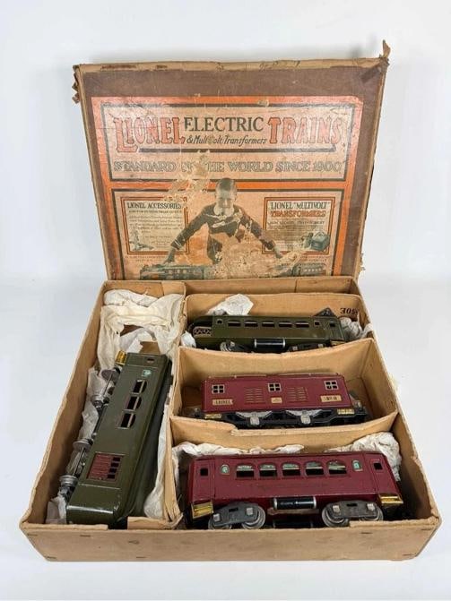 Antique Lionel Pre War O Gauge Lot 4 Trains Cars Power Station City Station +Box - 11