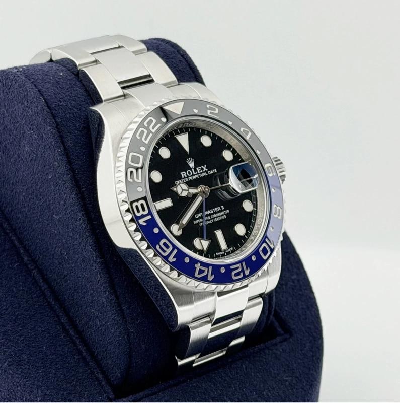 Rolex GMT Master II Batman 116710BLNR Black Blue Ceramic Bezel Steel Box Papers - 4