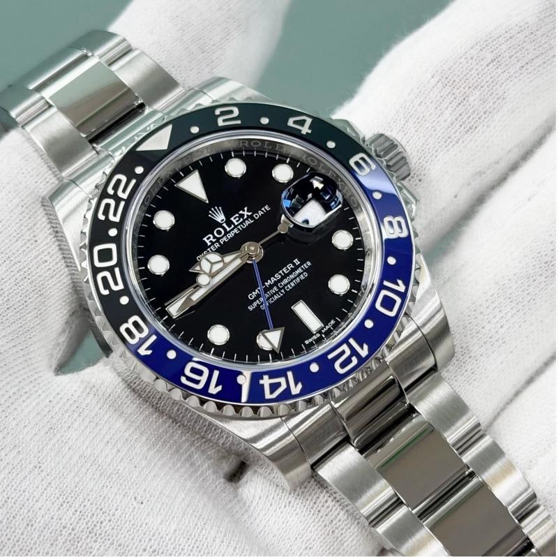 Rolex GMT Master II Batman 116710BLNR Black Blue Ceramic Bezel Steel Box Papers - 6