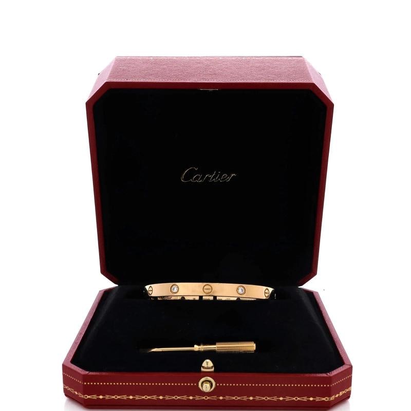 Cartier Love 4 Diamond Bracelet 18K Yellow Gold with Diamonds - 2