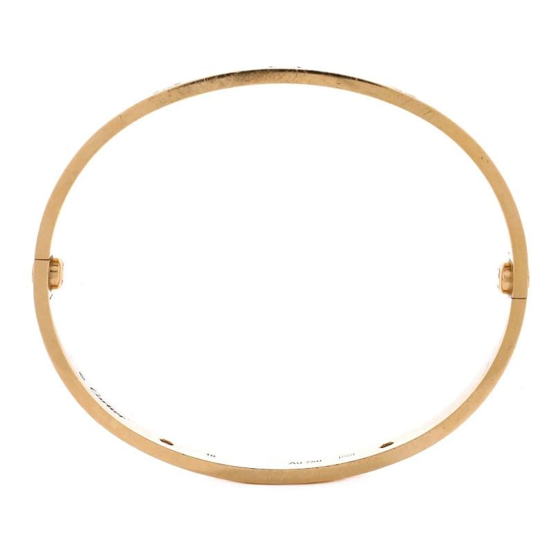 Cartier Love 4 Diamond Bracelet 18K Yellow Gold with Diamonds - 3