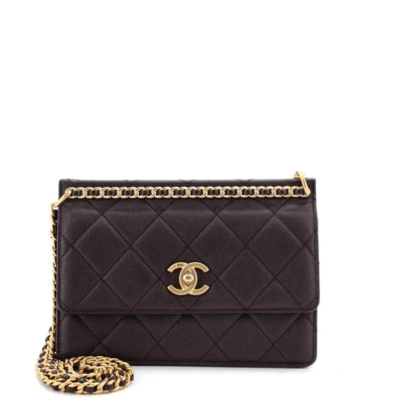 Chanel Chain Frame Flap Bag Quilted Caviar Small: Measurements: Height 6", Width 8", Depth 3" . Condition: Pre-owned - Good,Brand: Chanel,Exterior Material: Leather,Style: Shoulder Bags,Exterior Color: Burgundy,Department: Women,Size: Small