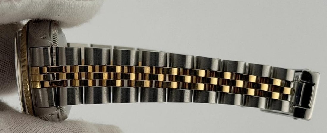 Rolex Ladies Date 6917 26mm Blue Tiffany & Co Stamped Dial 18k Yellow Gold Steel - 4