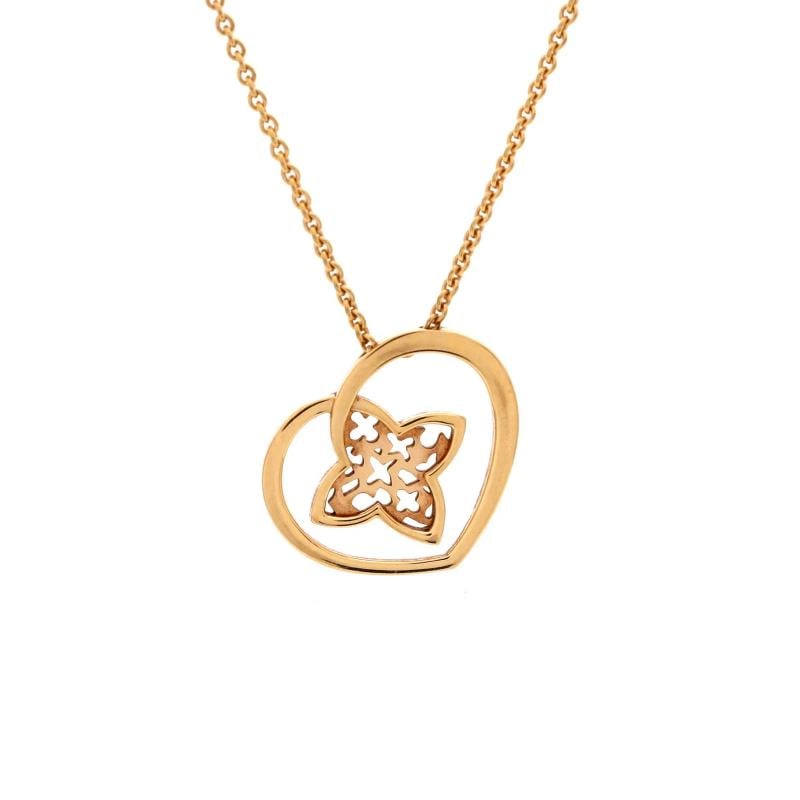 Louis Vuitton Coeur Heart Pendant Necklace 18K Rose Gold: Measurements: Length: 16 ", Pendant Length: 15.30 mm, Pendant Width: 18.70 mm . Condition: Pre-owned - Good,Brand: Louis Vuitton,Main Stone: Unknown,Metal: 18K Rose Gold,Metal Purity: 18K,Style: