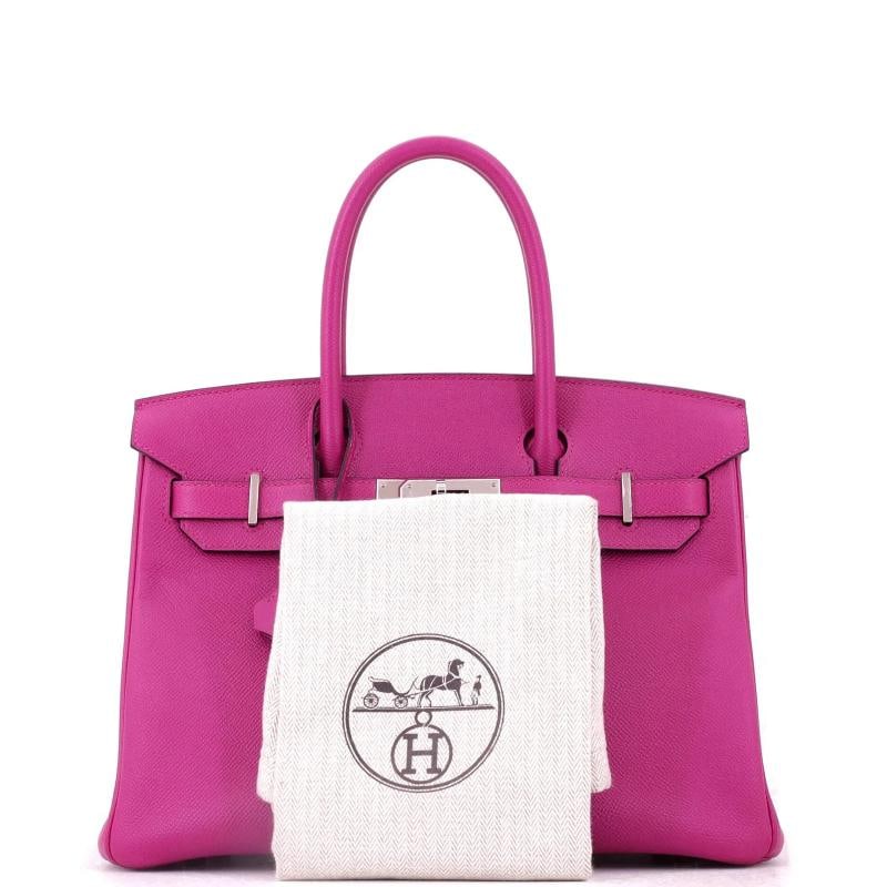 Hermes Birkin Handbag Pink Epsom with Palladium Hardware 30 - 2