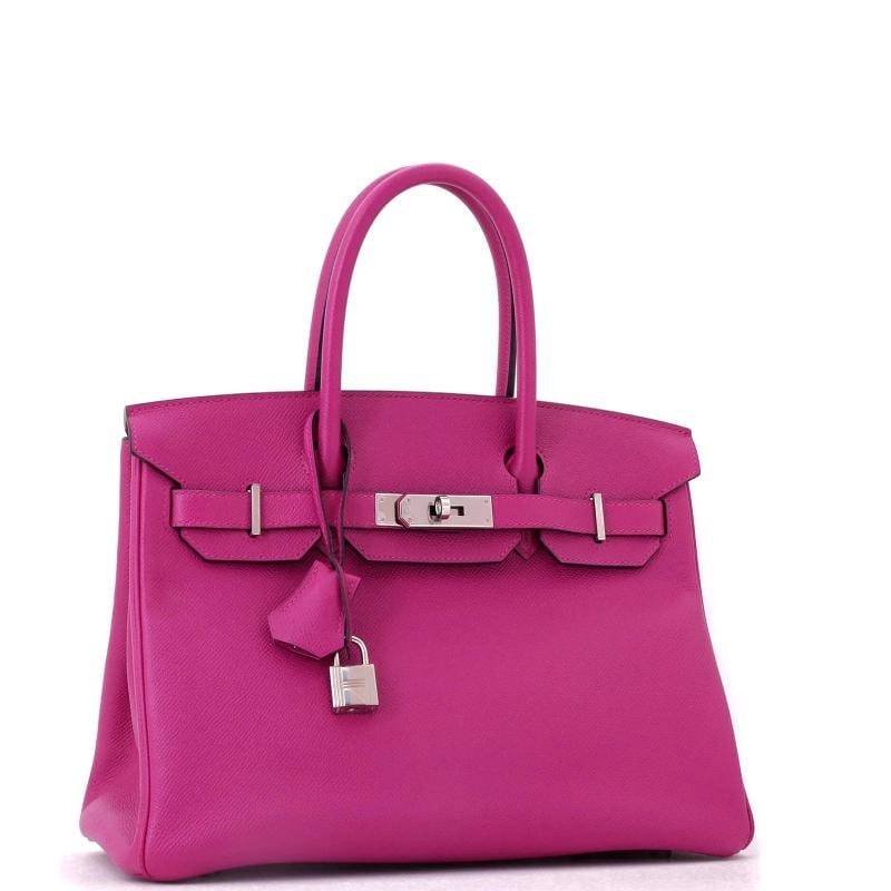 Hermes Birkin Handbag Pink Epsom with Palladium Hardware 30 - 3