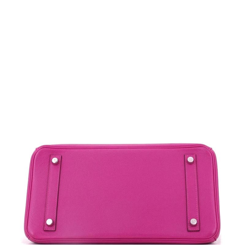 Hermes Birkin Handbag Pink Epsom with Palladium Hardware 30 - 5