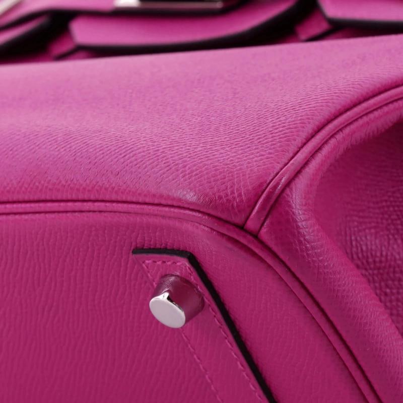 Hermes Birkin Handbag Pink Epsom with Palladium Hardware 30 - 8
