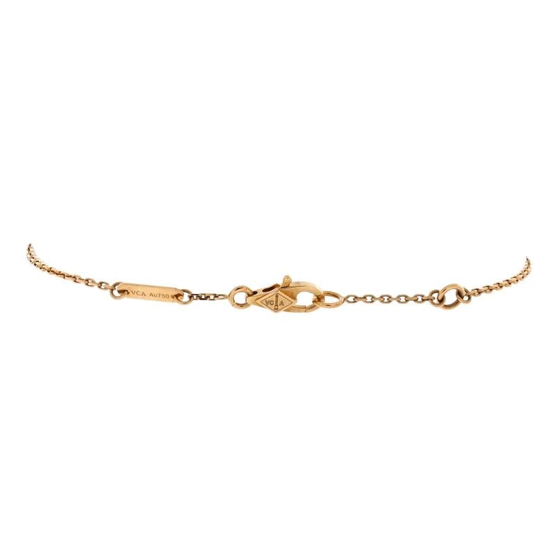 Van Cleef & Arpels Frivole Bracelet 18K Yellow Gold and Pave Diamonds Mini - 3