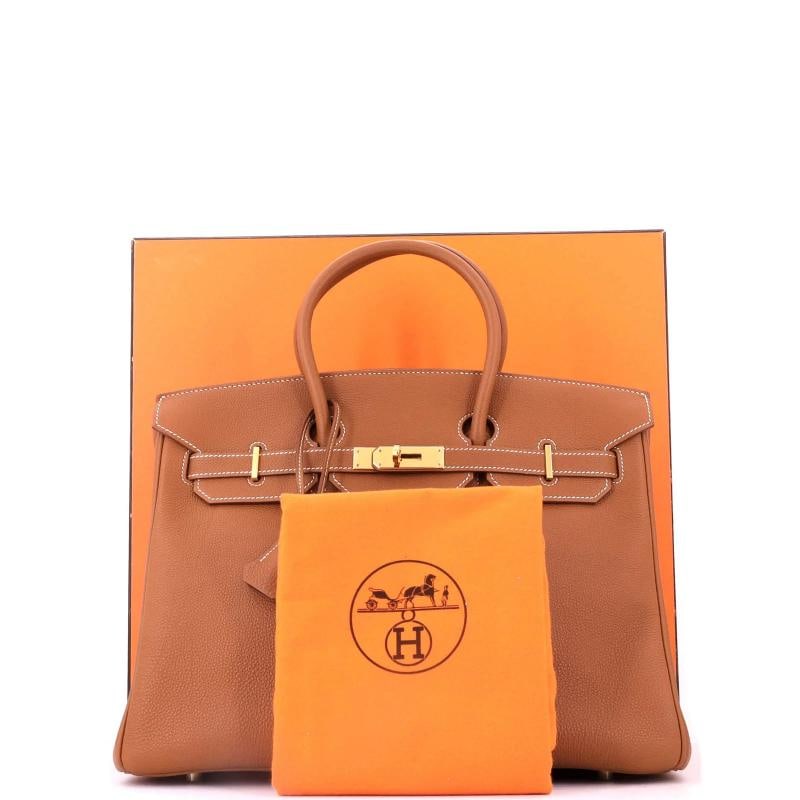 Hermes Birkin Handbag Brown Togo with Gold Hardware 35 - 2