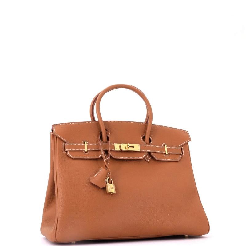 Hermes Birkin Handbag Brown Togo with Gold Hardware 35 - 3