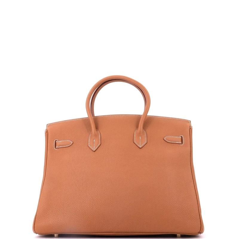 Hermes Birkin Handbag Brown Togo with Gold Hardware 35 - 4