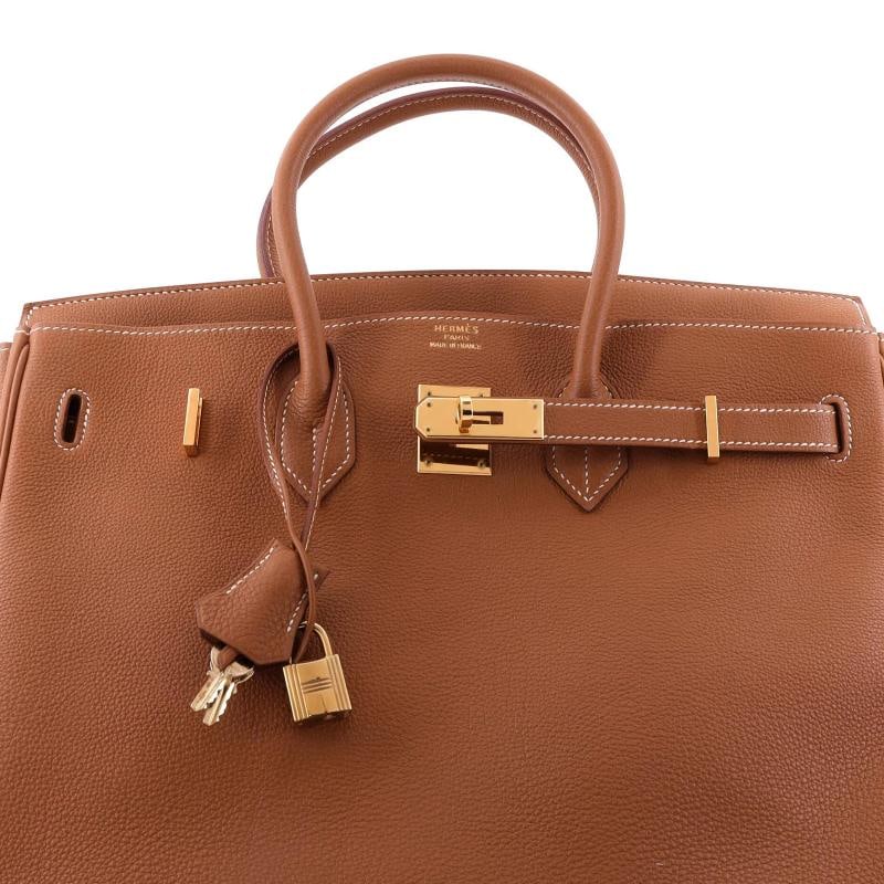 Hermes Birkin Handbag Brown Togo with Gold Hardware 35 - 6