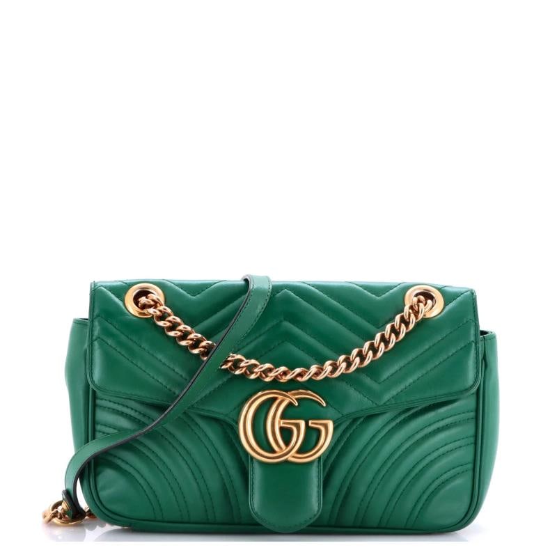 Gucci GG Marmont Flap Bag Matelasse Leather Medium: Measurements: Handle Drop 12", Height 8", Width 10", Depth 3", Strap Drop 20" . Condition: Pre-owned - Good,Brand: Gucci,Exterior Material: Leather,Style: Shoulder Bags,Exterior Color: