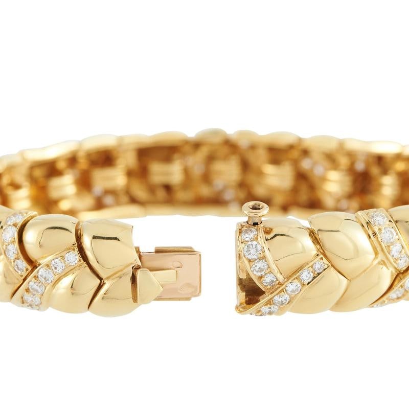 Van Cleef & Arpels Vintage 18K Yellow Gold Diamond Bracelet - 3