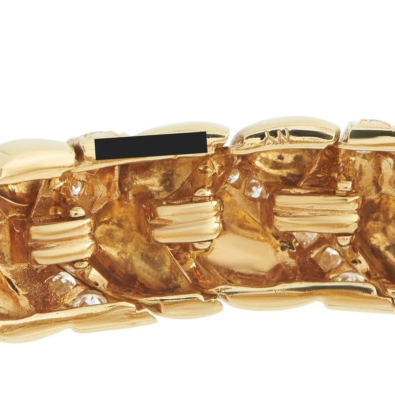 Van Cleef & Arpels Vintage 18K Yellow Gold Diamond Bracelet - 5