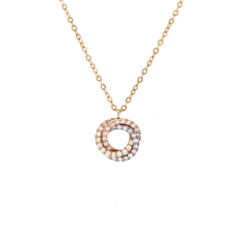 Cartier Trinity Choker Necklace 18K Tricolor Gold with Pave Diamonds: Condition: Pre-owned - Good,Brand: Cartier,Main Stone: Diamond,Metal: 18K Tri Colored Gold,Metal Purity: 18K,Style: Choker,Type: Necklace,Color: Yellow Gold,Material: Unknown Condition: Excellent. Min