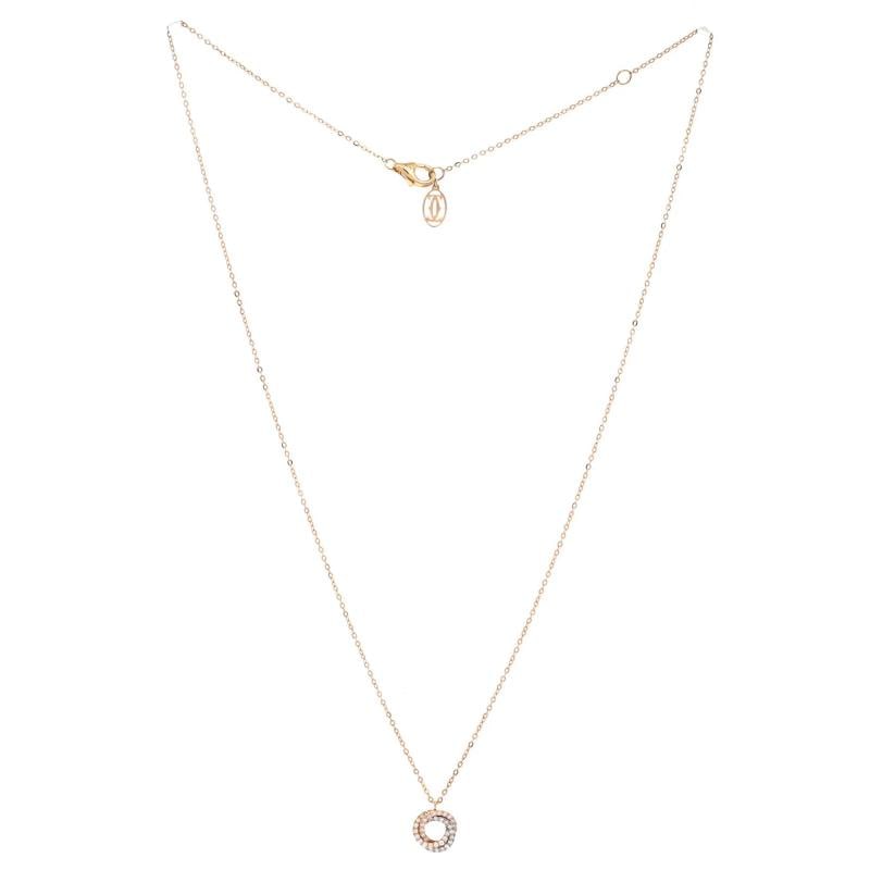 Cartier Trinity Choker Necklace 18K Tricolor Gold with Pave Diamonds - 2