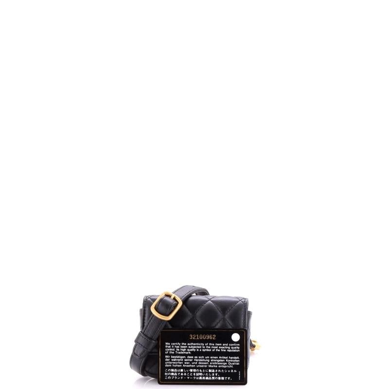 Chanel Lacquered Metal CC Flap Card Holder Belt Bag Quilted Lambskin - 2