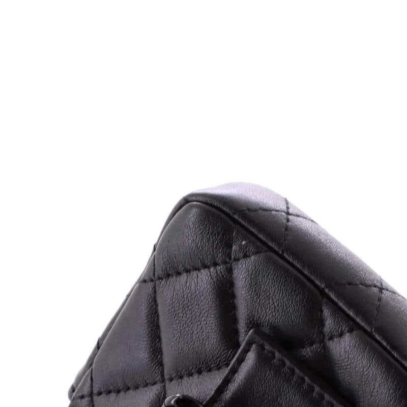 Chanel Lacquered Metal CC Flap Card Holder Belt Bag Quilted Lambskin - 8