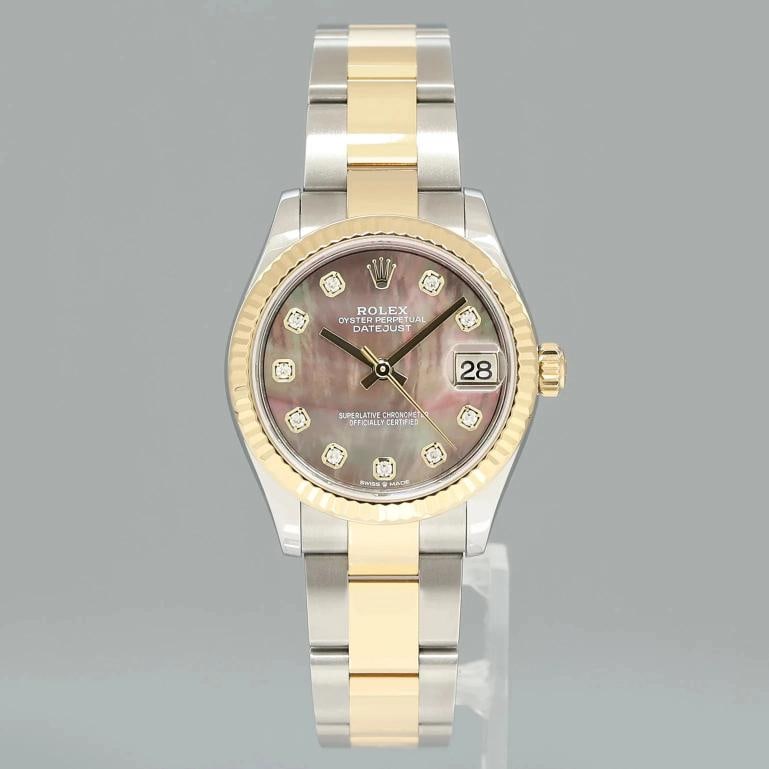 MINT 2020 PAPERS Ladies Rolex DateJust MidSize 31mm Mop Diamond 278273 Watch Box - 2