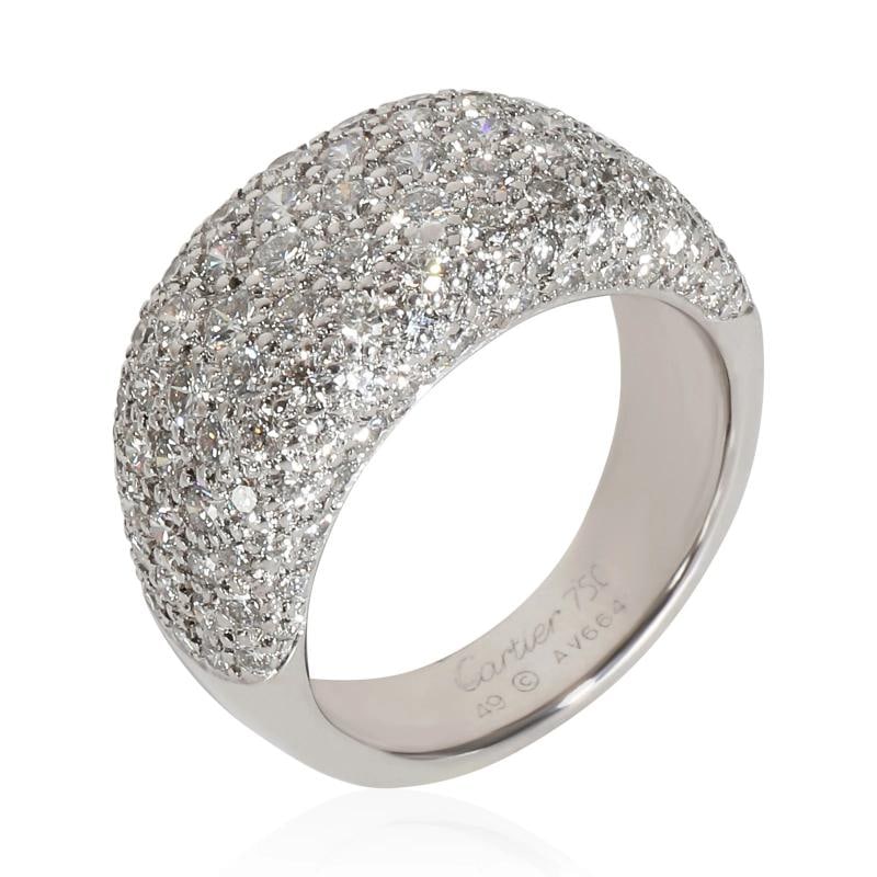 Cartier Vintage Diamond Ring in 18k White Gold 3.5 CTW - 3