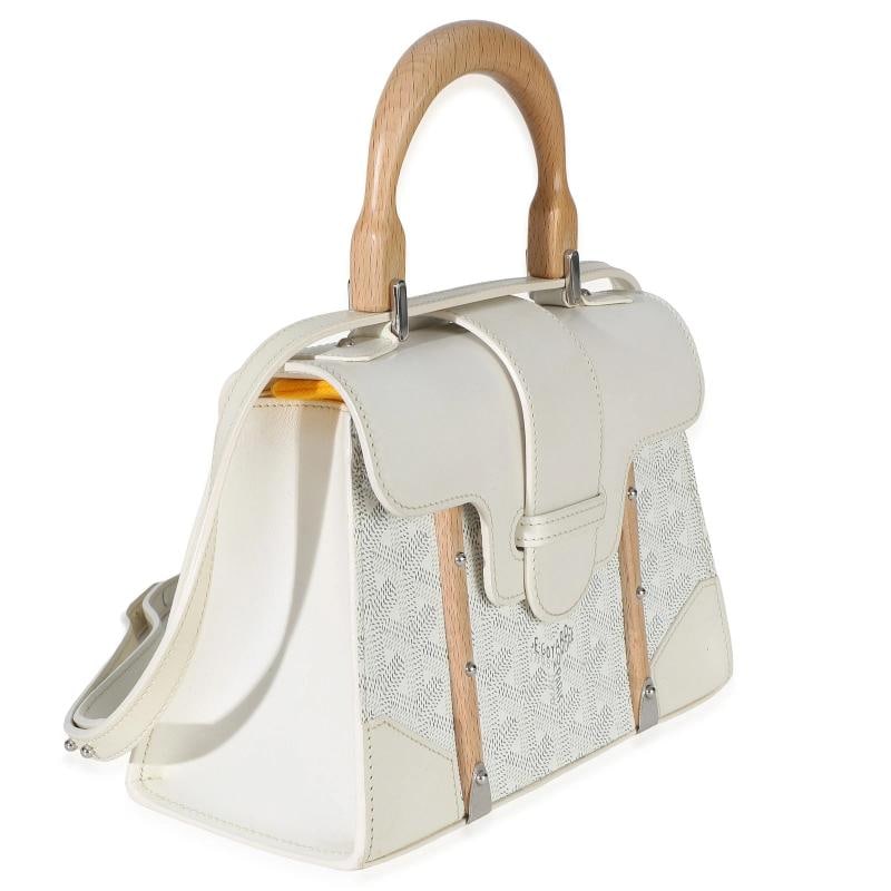 Goyard White Goyardine Canvas Structure Mini Saigon Top Handle - 2