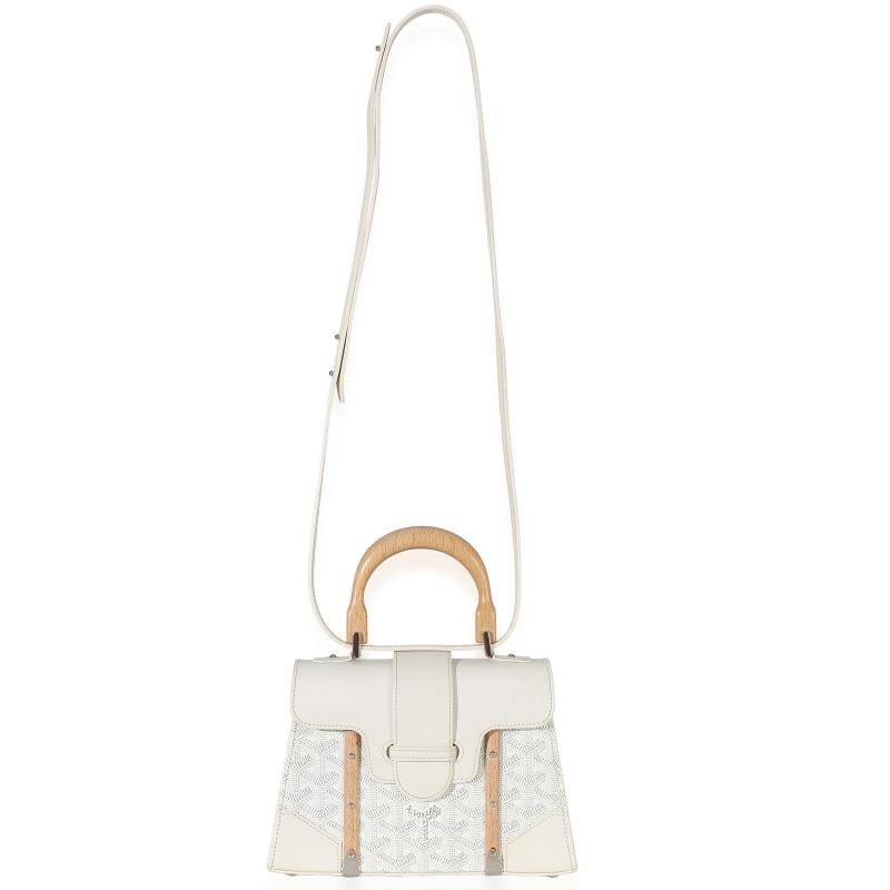 Goyard White Goyardine Canvas Structure Mini Saigon Top Handle - 4